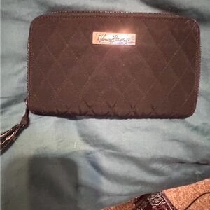 Vera Bradley Black Quilted Zip Wallet